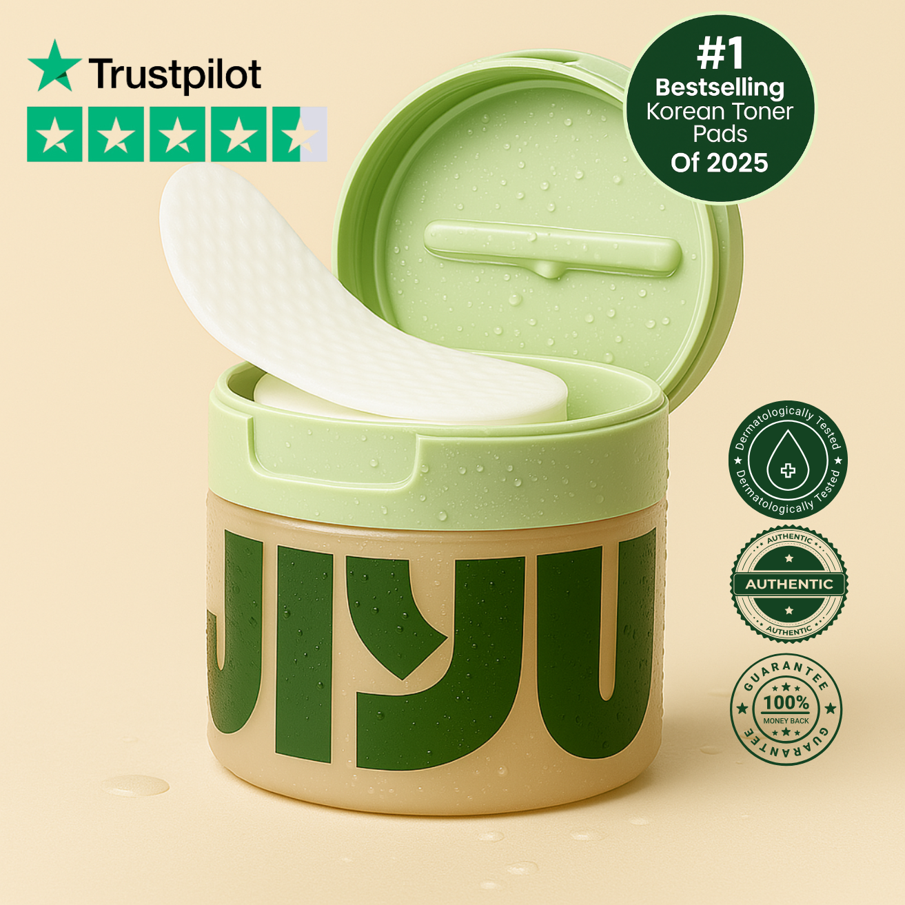 Korean Skin Care Toner Pads - 100ct.